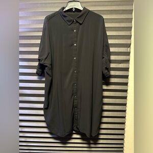Lands' End Black Casual Button-Down Shirt